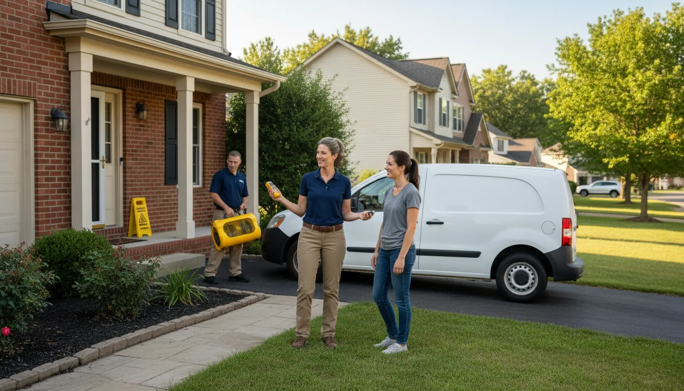 Residential water damage restoration in Napoleon, MO